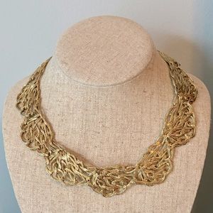 Gorgeous GOLD “Knit” CHOKER! Stunning on an open neckline! Makes a statement!